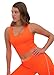 Ethika Women Long Line Bra Stretch with Moisture Wicking for Active Wear (Subzero Neon Orange,M)