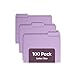 Smead File Folder, 1/3-Cut Tab, Letter Size, Lavender, 100 per Box (12443)