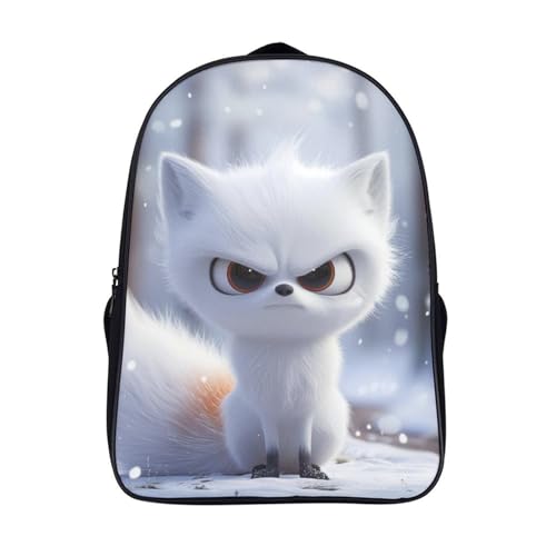 Mochila infantil guardería zorro 3D mochila preescolar niñas con correa pecho 40x28x16cm