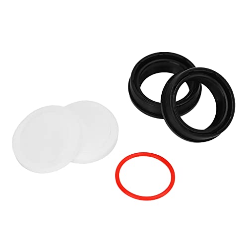 Pilipane Risk Mountain Bike Suspension Front Fork Dust Seal Oil Seal Sponge Ring Set 34mm Inner Tube Dust Cover Maintenance Repair Parts for Bicycle Front Fork Accessories Rubber Black