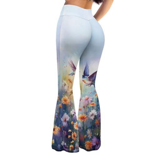 Women Bootcut Yoga Pants Tummy Control Workout Yoga Pants High Waisted Flare Leggings2