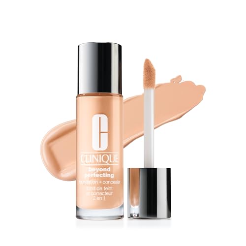 Clinique Beyond Perfecting Lightweight Liquid Foundation + Concealer For Dry Combination to Oily Skin Types | Full Coverage + Natural Matte Finish, Fair, 1 Fl Oz