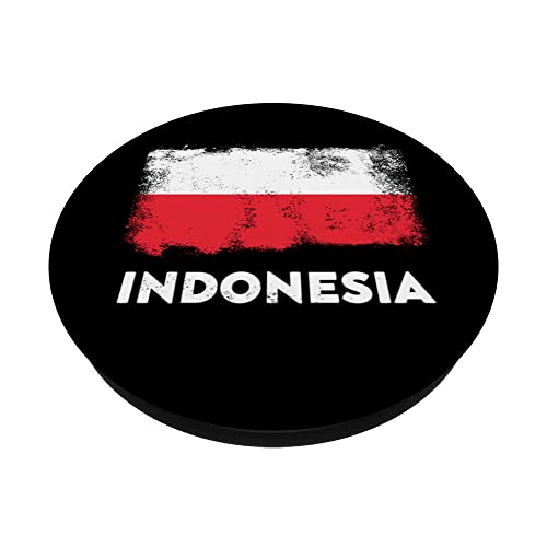 Indonesia Flag PopSockets Swappable PopGrip, Black - Image 2