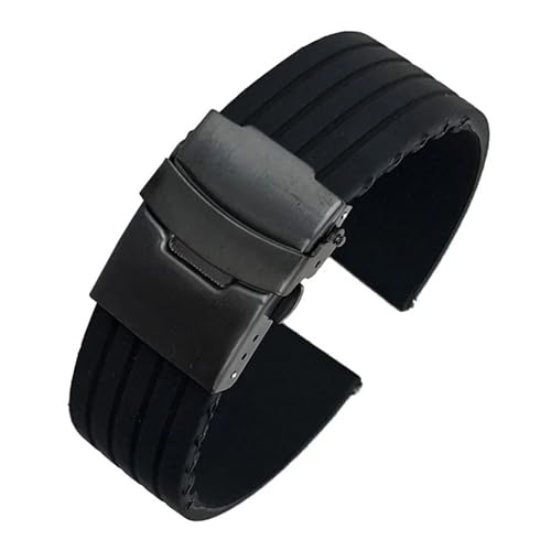 SiChouwz 18mm 20mm 22mm 24mm �X�|�[�c�V���R���E�H�b�`�o���h �h�����o�[�t�H�[���f�B���O�o�b�N���X�g���b�v�u���X���b�g�A�N�Z�T���[(Black B,18mm)