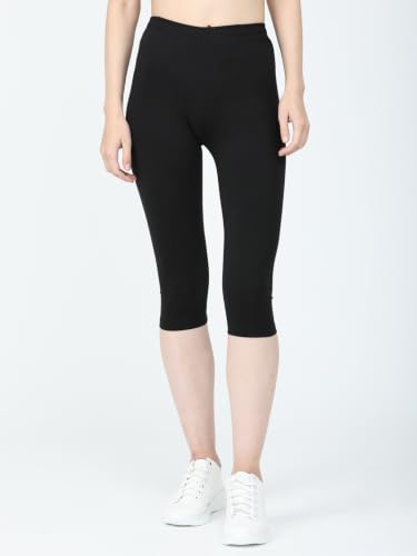 Image of Robinbosky Premium Stretchable Cotton Capri Legging for Women | Suitable for Formal wear & Casual wear | High-End Elastic Makes. The Leggings Squat Proof and Durable for Travel, Yoga, & Workout.