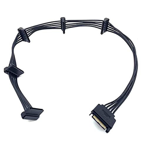 SATA Power Splitter Cable, 15 Pin SATA to 5 SATA Power Splitter Cable- 20 Inches SATA Power Splitter Cable, 15 Pin SATA to 5 SATA Power Splitter Cable- 20 Inches
