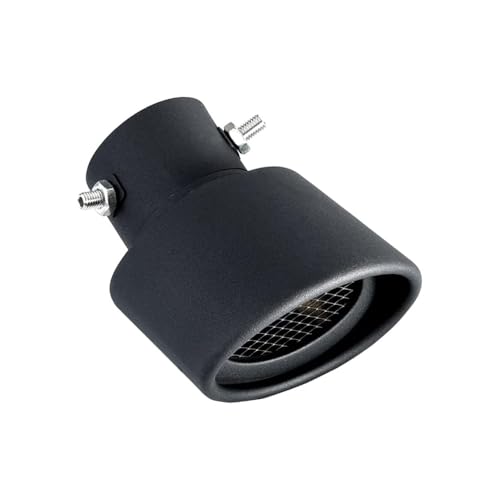 srasakan 車用 マフラーカッター 下向き式 口径2.5インチ エキゾーストチップ ステンレス製 斜めカット 大口径 排気管 メッシュ付き マフラー パイプ テールパイプ 外装 パーツ カスタム 大型車 軽自動車 取付直径38-53mmに対応 ブラック