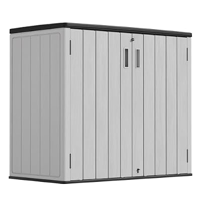 Mrosaa Outdoor Storage Cabinet for Patio & Garden Shed, 37Cu.ft Outdoor Storage Shed Waterproof,Horizontal Outdoor Storage for Garage, Pool Storage.