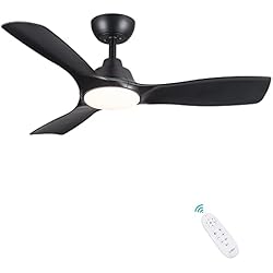 Ventilador Con Mando Carrefour CJOY Ventilador Techo con Luz, Lampara Ventilador Techo Dormitorio 107 cm Ventilador Techo con Luz y Mando a Distancia Silencioso DC, Ventilador Techo con Lampara LED Regulable