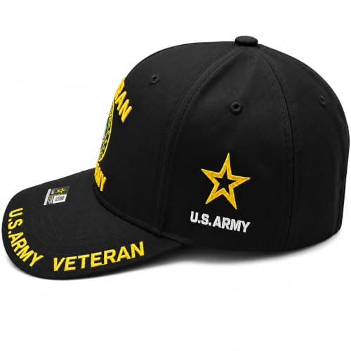 Image of US Army Veteran Hat for Men - Officially Licensed Military Baseball Cap, Gift for Veterans