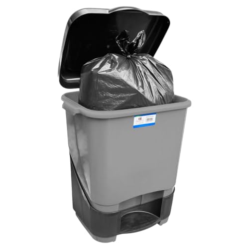 La Mejor Lista de Bote de basura con pedal - los más vendidos. 45 Bote de Basura con Pedal para Exterior e Interior | Cesto Papelero 20 L | Gris