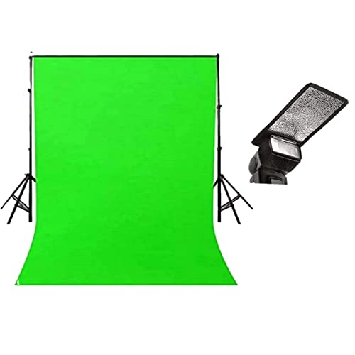 ALFASIYA® Green Backdrop Background 8×9 Ft for Studio- Camera Accessory with Free Mini Silver White Flash Diffuser Reflector ALFASIYA® Green Backdrop Background 8×9 Ft for Studio- Camera Accessory with Free Mini Silver White Flash Diffuser Reflector