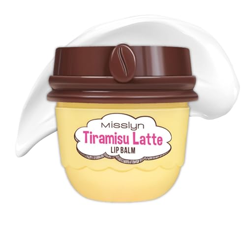 Misslyn Balsamo Labbra Idratante e Riparatore a Lunga Durata con Oli Vegetali, Lenisce e Ripara le Labbra Danneggiate – Tiramisu Latte Lip Balm