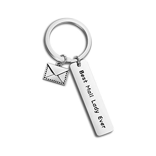ENSIANTH Mail Carrier Keychain Thank You Gift for Postal Worker Best Mail Lady
