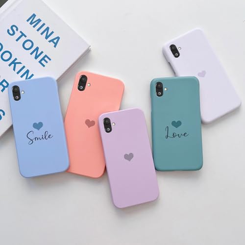 Image of COLORflow Polycarbonate Back Cover Case Compatible With Samsung Galaxy F14 5G | Pastel Hearts Color Customized Back Cover Compatible With Samsung Galaxy F14 5G, Multicolor