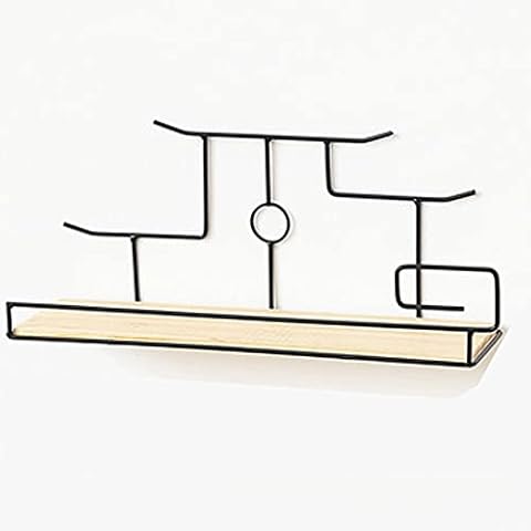 ZFRXIGN Simple And Modern Iron Art Without Perforation Personality Design Cloud Wall Shelf Home Bedroom Wall Decoration Shelf(Color:C) Cover