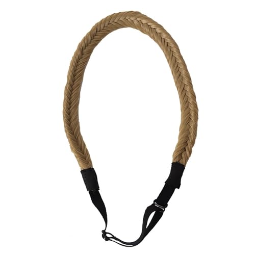 Peluca de mujer trenza de espina de pescado elástica 40 cm alta temperatura trenza de seda diadema peluca decoración de moda (Color : 5, Size : 40 cm)
