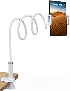 TRYONE Gooseneck Tablet Holder Stand for Bed Adjustable Long 39.4inch Flexible Lazy Arm Tablets Mount Compatible with iPad Pro Air Mini | Galaxy Tab | Kindle Fire | Switch or Other 4.7-12.9" Device