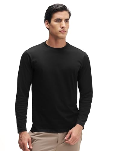Image of XYXX Men's Solid Cotton T-Shirt | Round Neck Tshirt | Full Sleeves | Solid-Regular Fit Tshirt for Men
