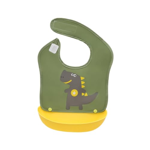Toyvian babero para baberos bebe babero bebe babero de plástico Babero ajustable Babero ecológico alimentador destete equipo babero lavable para bebe baberos removibles algodón Green