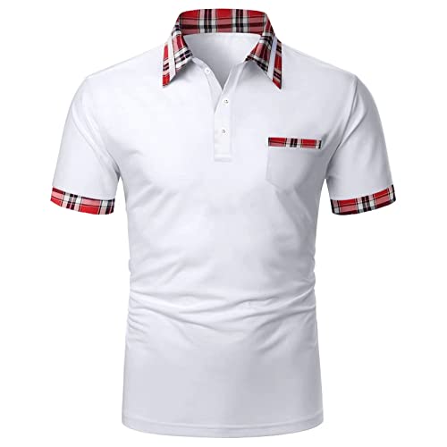 Polo à manches courtes homme : la solution style au col patchwork boutonné