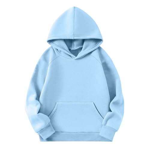 Plus Size Hooded Sweatshirts For Big Kids Dressy Casual Comfy Realxed Sweatshirt Solid Color Pullover With Pockets3