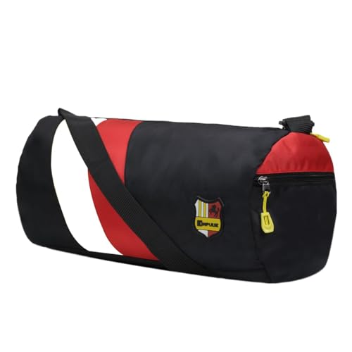 Image of Impulse Vegas Black 20L Polyester Duffle Bag with Adjustable Strap | Lightweight Travel & Gym Bag for Men & Women | 1 Year Warranty