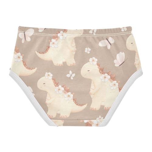 Fun Print Girls Underwear Toddler 2t Cotton Girl Panties Cute Cute Beige Dinosaurs Brown Kids Briefs Undies2