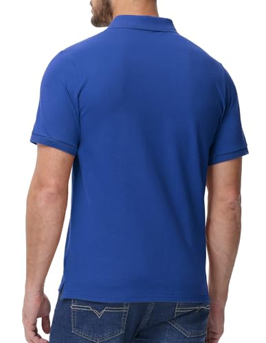 Image of MIER Men's Cotton Pique Polo Shirts, Short Sleeve Golf Work Casual Tops