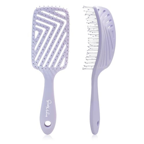 Cepillo Pelo, Start Makers Cepillo de Pelo Desenredante para Mujere, Hombre y Niño, Cepillo Desenredante Menos Tirones para Pelo Rizado, Liso, Hair Brush Ventilado para Pelo Mojado y Seco