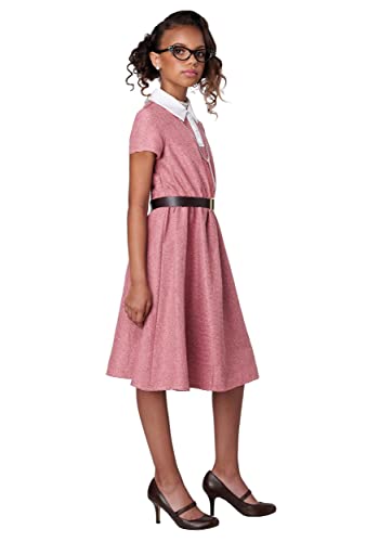 Disfraz completo de matemática aeroespacial para niña, rojo, talla grande miniatura 4