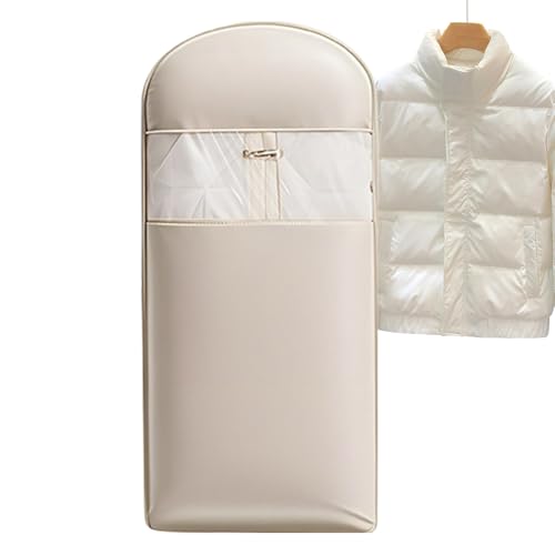 Garment Bags - Clothes Cover | Coat Storage Organizers, Hangable Space Saver Dustproof Protective With Self-Compression Zipper Portable For Jackets Shirts Sweater Clothing And Travel