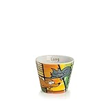 Decorato a mano Egan PTS83/2G Bicchierini caffè, Modello Cane/Gatto, Porcellana, Multicolore, 2 unità (Confezione da 1)