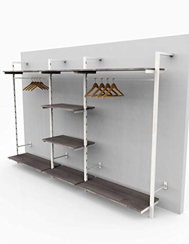  KIT ARREDAMENTO PROFESSIONALE PER NEGOZI O CABINA ARMADIO, ABBIGLIAMENTO, PELLETTERIA. RESISTENTE MADE IN ITALY DA H 185X240X45 cm COMPONIBILE E PERSONALIZZABILE
