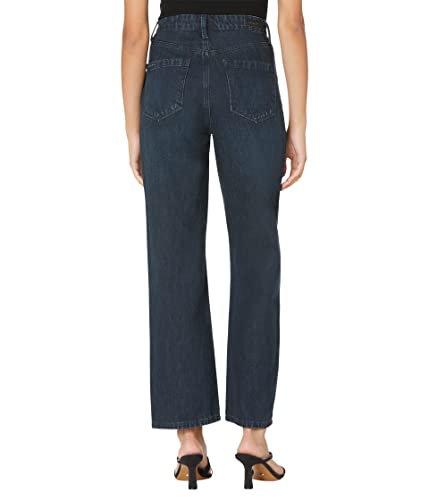 [BLANKNYC] Womens Dark Indigo Five Pocket Straight Leg Jean with Overlap Detail2