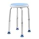 LILIIN Duschhocker 360°Drehbarer Badhocker Duschstuhl Duschhilfe Höhenverstellbar 136kg Anti-Rutsch Duschsitz Badsitz