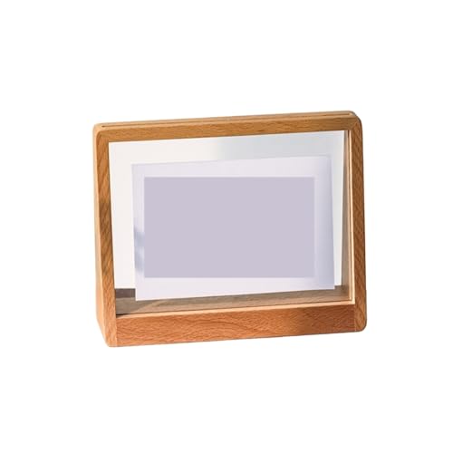 DANNMPX Marcos para Cuadros Marco De Fotos Madera Multifuncional For Caligrafía Y Pintura Fotos(Light Brow,7inch)