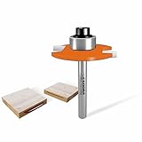 CSOOM ビスケットカッター 6mm轴径 オレンジ色トリマビット 木工用 電動工具 ビスケットトリマー ビスケットジョイントスロットカッタージョインティング/スロッティングルータービット 切削工具 ジョイントカッター T 型ルータビット