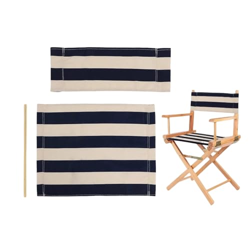 Director Chair Replacement Polyester Fabric Seat Cover Foldable Director’s Chair Cover Kit Black | 21.2' L x 16.1' W x 0.39' H