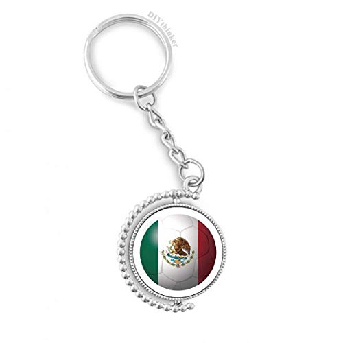 Llavero de fútbol de México con cadena giratoria, el regalo ideal para fans