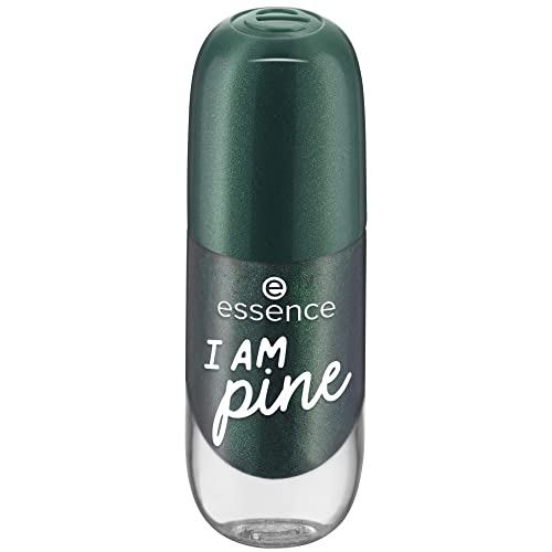 essence gel nail colour, Gellack, Nagellack, Nr. 21 I AM pine, grün, langanhaltend, farbintensiv, gelig, glänzend, schimmernd, ohne Aceton, vegan, Mikroplastik Partikel frei (8ml)