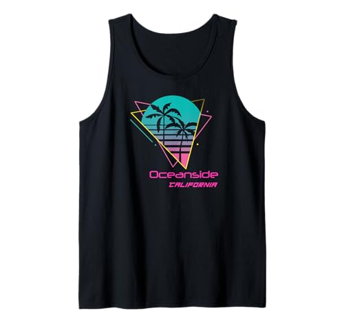 Retro Oceanside California Camiseta sin Mangas