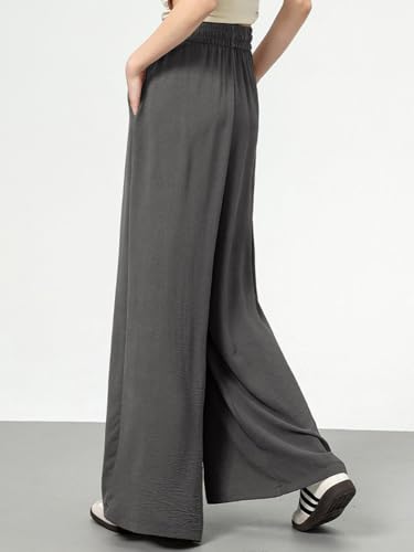 Image of KOTTY Women's Solid|Drawsting|Front Pocket|Wide Leg Style|High Rise|Casual Pant