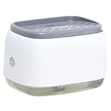 HOMSFOU Seifenspender mit Druckfunktion und Schwammhalter Spülmittelspender aus Kunststoff Kompakt und Tragbar für Küche und Camping