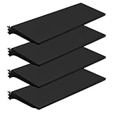 Eastern Tree 4 Packs Gondola Shelves 35 1/4”L x 11 1/2”W for Industrial Grade Black Pegboard Display Stand, 4 Shelves for Gondola Units with 8 Pieces Supply Arms