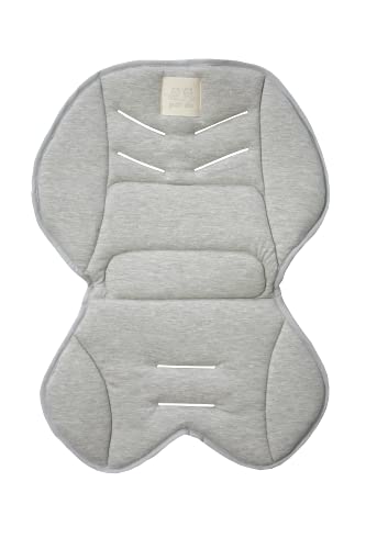 PETIT ALO Cojín Colchoneta Universal Para Sillas de Paseo | Funda de Paseo, De Trona y de Asiento de coche, Funda Multiusos Universal Bebé (Gris) Cover