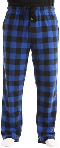 #followme Men’s Buffalo Plaid Pajama Pants – Micro Fleece Lounge PJs with 2 Pockets, Elastic Waist, Soft Sleep Pants S-XXXL