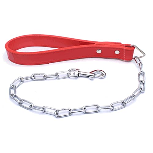 Genuine-Leather-Dog-Leash-Leash-45-Inch-X-31-Feet-for-Small-Large-and-Medium-Dog-Red