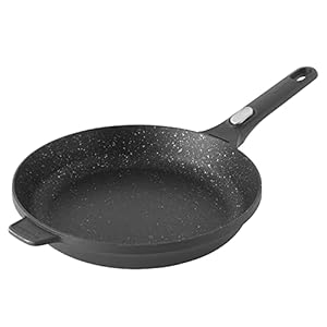 Berghoff GEM Non-Stick Cast Aluminum Frying Pan 11″ 2.5 qt. Stay-Cool Detachable Handle Ferno-Green PFOA-Free Induction Cooktop Fast Heating Oven Safe