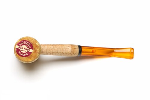Missouri Meerschaum - Legend Corn Cob Tobacco Pipe - 5Th Avenue, Bent Bit #TOP3